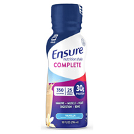 Ensure Complete Abbott Nutrition 68053-Ensure Complete Nutrition Shake, Vanilla, 10-ounce bottle, Oral Supplements (CS)