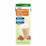 Med Pass 2.0 Hormel Food Sales 46463-Med Pass 2.0 Butter Pecan Fortified Nutritional Shake, 32 oz. Carton, Oral