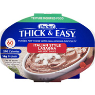 Thick & Easy Purees Hormel Food Sales 60744-Thick & Easy Purées Italian Style Beef Lasagna Purée Thickened Food,