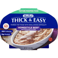 Thick & Easy Purees Hormel Food Sales 60747-Thick & Easy Beef with Potatoes & Corn Thickened Food, 7-ounce Tray,