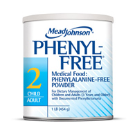 Phenyl-Free 2 Mead Johnson 891301-Phenyl-Free 2 Vanilla Medical Food for the Dietary Management of PKU, 1 lb. Can,