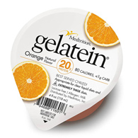 Gelatein Medtrition/National Nutrition 11691-Gelatein 20 Orange High Protein Gelatin, 4-ounce cup, Modular Components